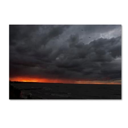 Kurt Shaffer 'Stormy October Sunset' Canvas Art,16x24